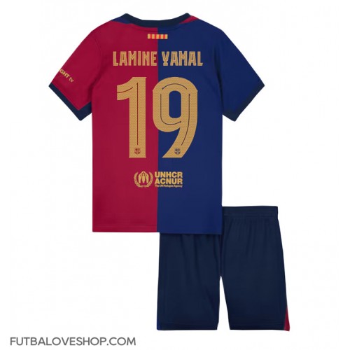 Dres Barcelona Lamine Yamal #19 Domáci pre deti 2024-25 Krátky Rukáv (+ trenírky)